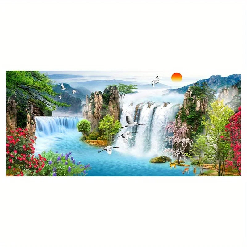 Beach Sunset Landscape Canvas Wall Art – Large Nordic Poster Print for Living Room, Bedroom, and Home Décor