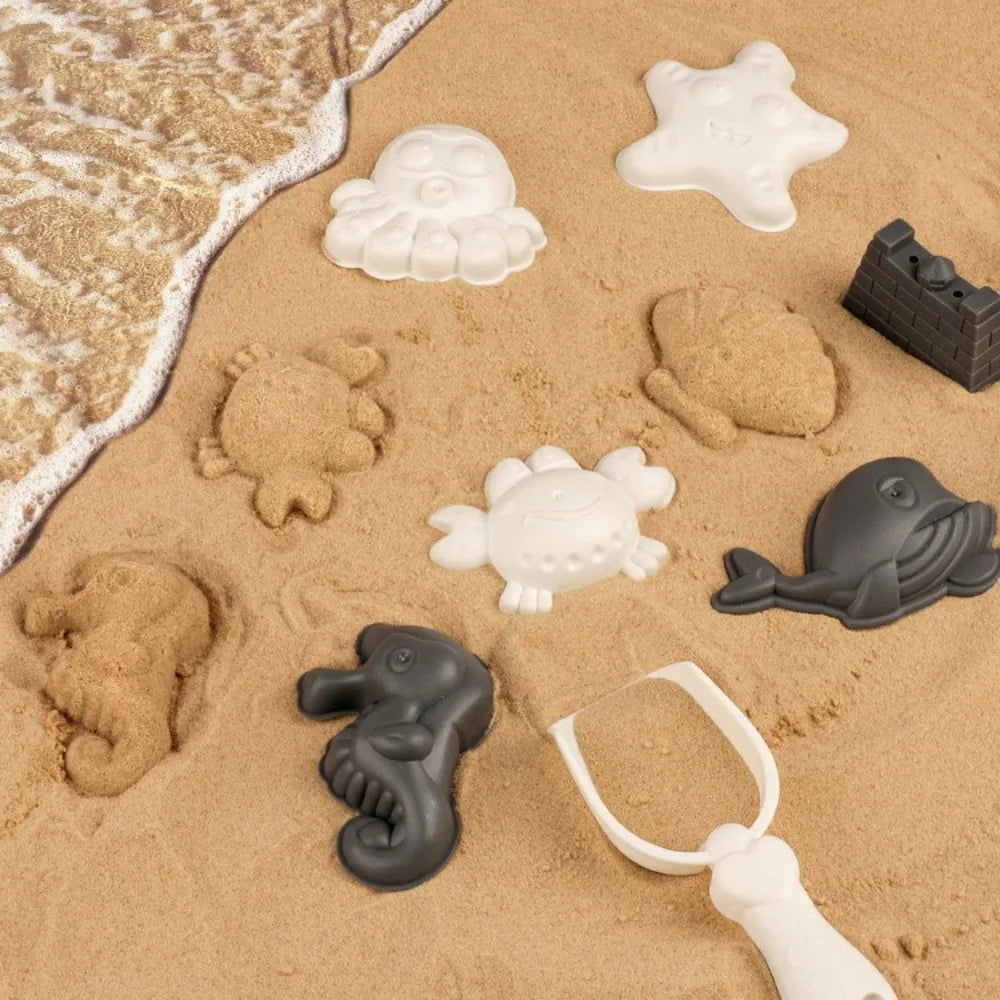 Kids’ Beach Sand Toy Set – Shovels, Buckets, and Sea-Themed Molds for Sandbox Play, Beach Fun, and Sandcastle Building