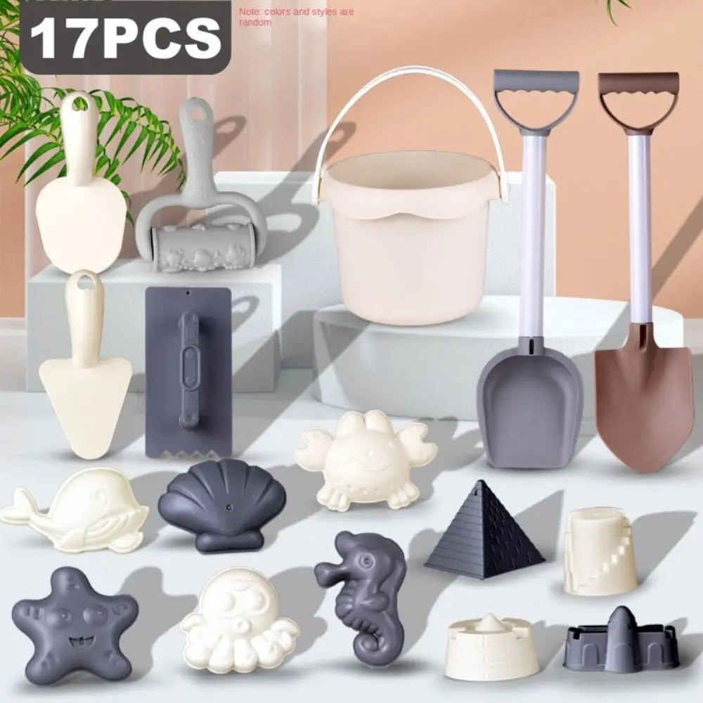 Kids’ Beach Sand Toy Set – Shovels, Buckets, and Sea-Themed Molds for Sandbox Play, Beach Fun, and Sandcastle Building