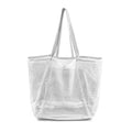 Women’s Summer Mesh Beach Tote Bag – Sandproof Woven Shoulder Handbag with Large Inner Pocket for Travel, Vacation, and Beach Essentials