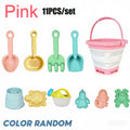 Kids’ Collapsible Beach Toy Set – Silicone Bucket, Shovels & Sand Molds for Summer Outdoor Play