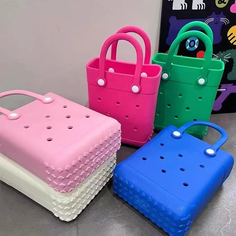 Portable Beach Storage Bag – Multi-Purpose Cosmetic Pouch, Picnic Organizer, and Travel Accessory Bag for Kids’ Items, Clothes, Sunglasses, and Makeup
