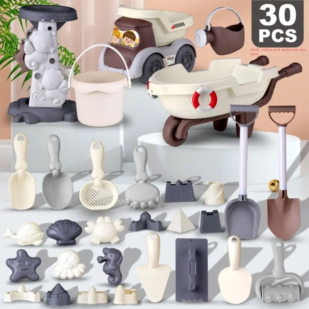 Kids’ Beach Sand Toy Set – Shovels, Buckets, and Sea-Themed Molds for Sandbox Play, Beach Fun, and Sandcastle Building