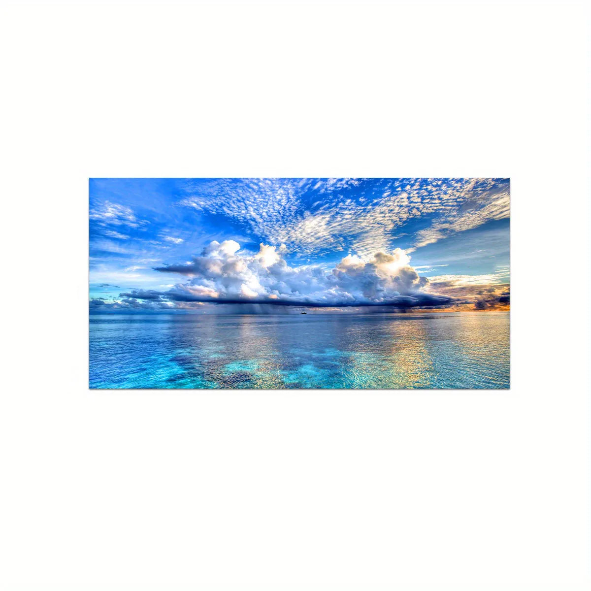 Beach Sunset Landscape Canvas Wall Art – Large Nordic Poster Print for Living Room, Bedroom, and Home Décor