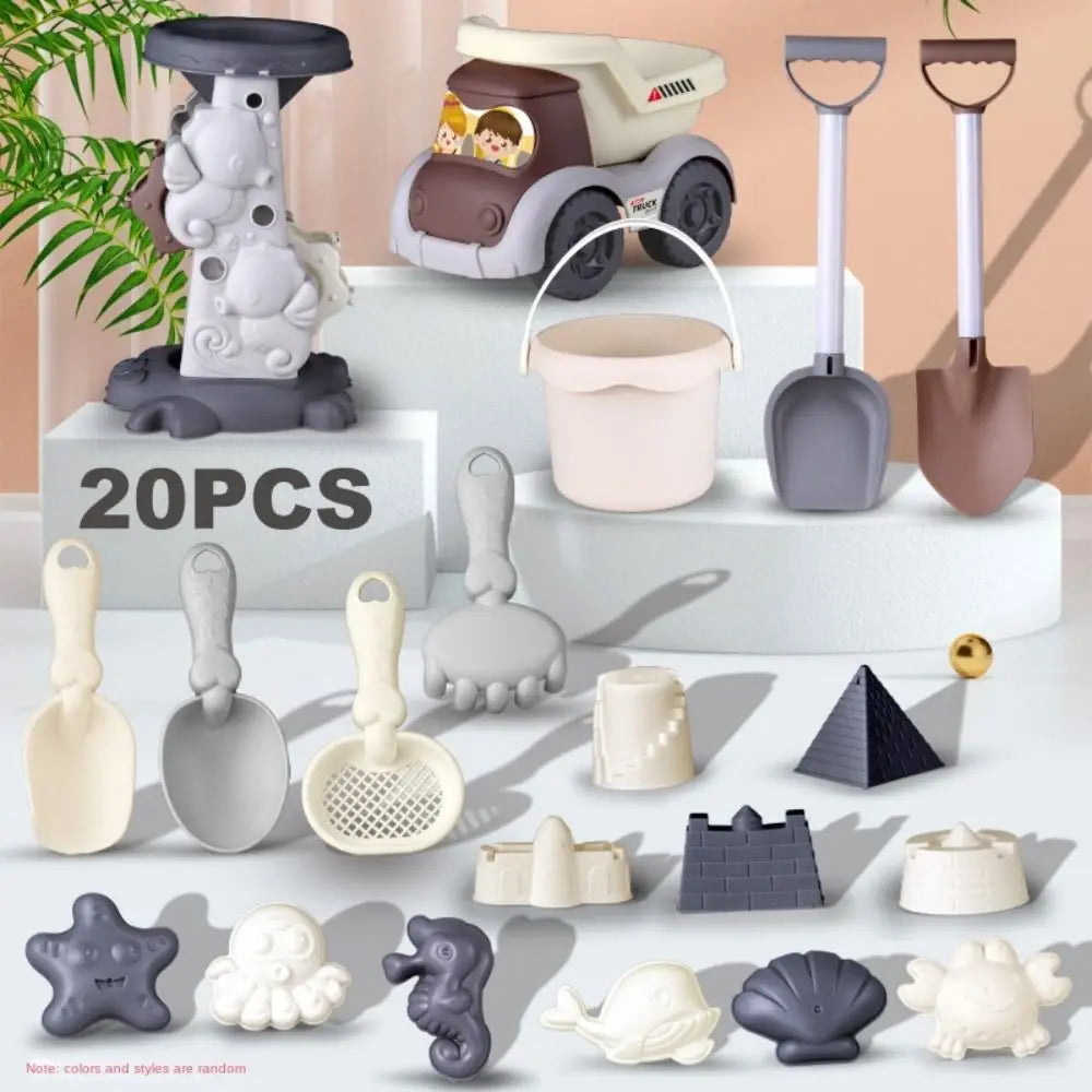 Kids’ Beach Sand Toy Set – Shovels, Buckets, and Sea-Themed Molds for Sandbox Play, Beach Fun, and Sandcastle Building