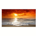 Beach Sunset Landscape Canvas Wall Art – Large Nordic Poster Print for Living Room, Bedroom, and Home Décor