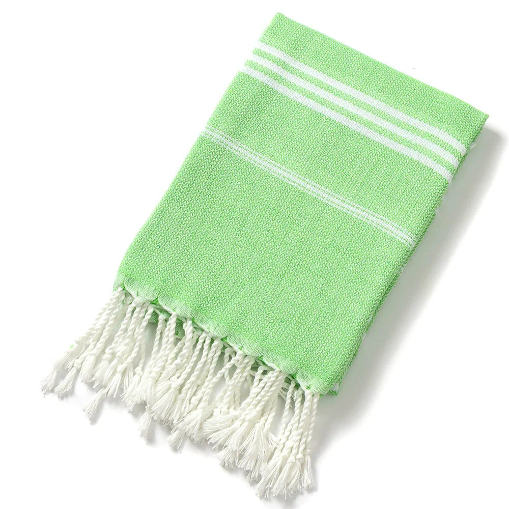 Oversized Turkish Beach Towel 90 × 180 cm – Sand-Free Quick-Dry Swim Towel with Tassels for Adults, Travel, Beach, Pool, and Gifts