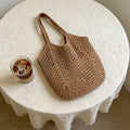 Beach Bags for Women - Women Beach Tote Bag, Summer Mesh Hollow Straw Tote Bag for Holiday Market