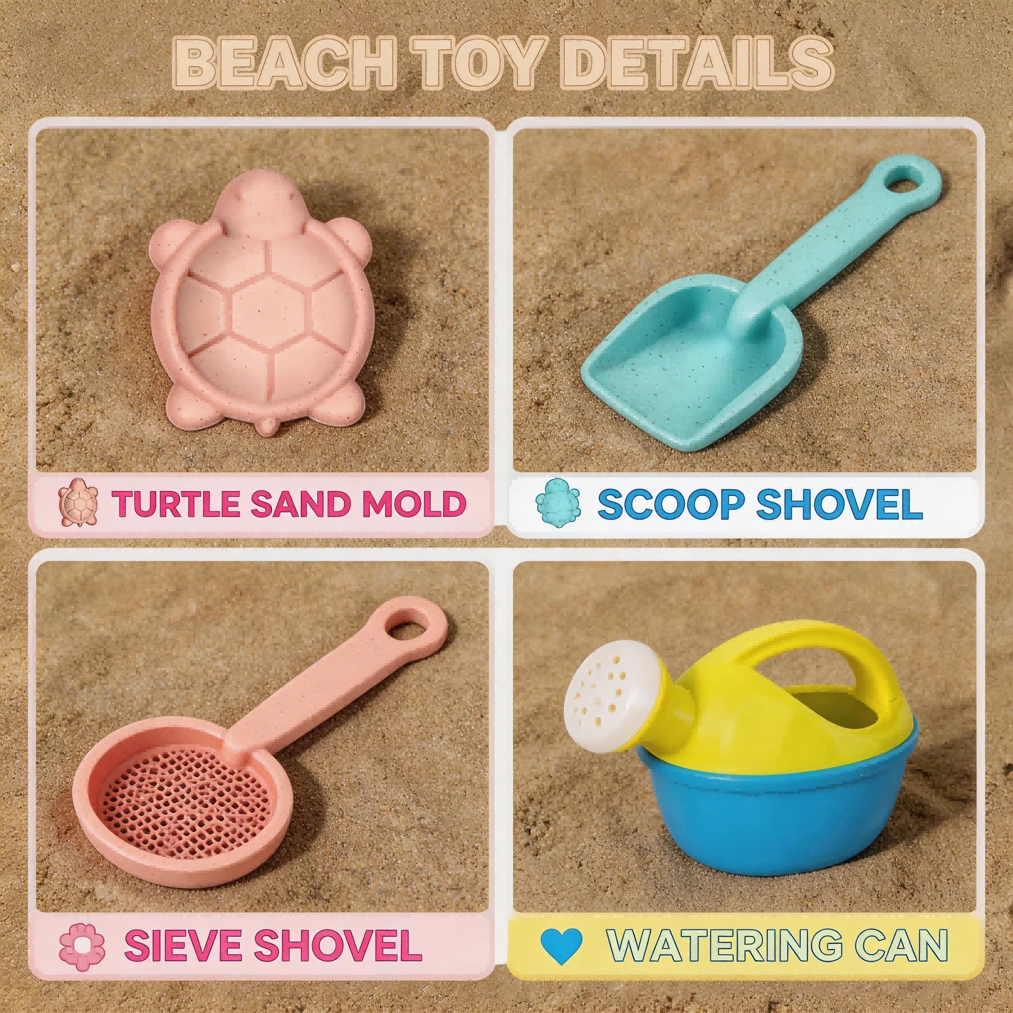 Kids’ Collapsible Beach Toy Set – Silicone Bucket, Shovels & Sand Molds for Summer Outdoor Play